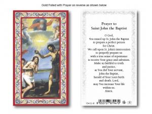 Holy Card: Prayer to St John the Baptist