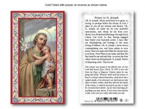 Holy Card: Prayer to St Joseph