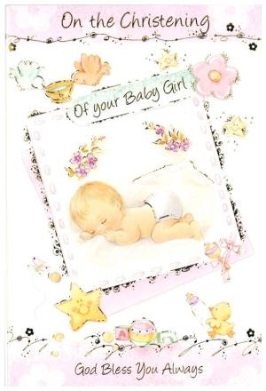 Card: Christening Of Your Baby Girl