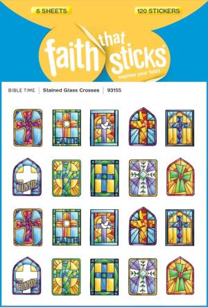 Stickers: Stained Glass Crosses