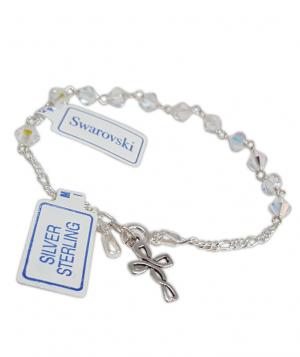 Rosary Bracelet: Swarovski Sterling Silver