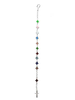 Rosary Bracelet: Coloured Crosses