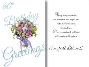 Card: Birthday 60th Greetings