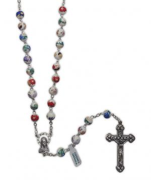 Rosary: White Ceramic Bead