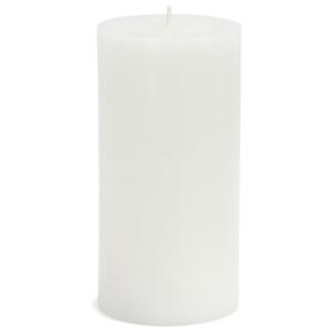 Candle: Pillar Flat Paraffin White 75x200 mm