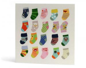 Card: Baby, Colourful Socks