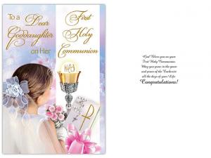 Card: First Holy Communion Goddaughter