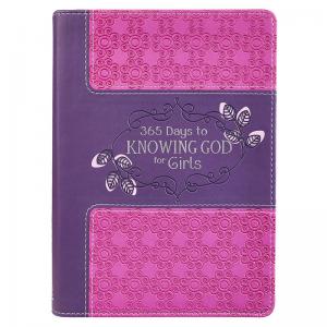 365 Days to Knowing God for Girls Devotional - LuxLeather