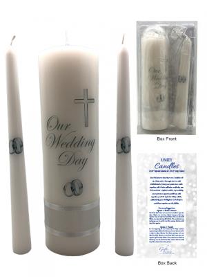 Candle: Wedding Unity Set, Silver