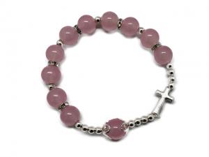 Rosary Bracelet: Pink 8 mm