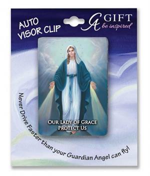 Sun Visor Clip: Our Lady of Grace