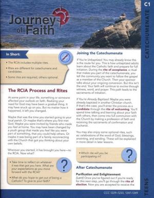 Journey of Faith for Teens: Catechumenate