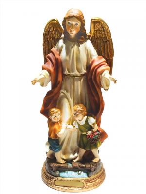 Statue: Resin Guardian Angel with Children 125mm