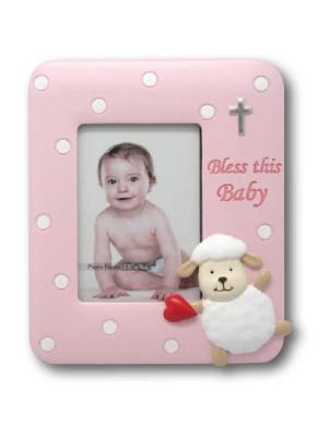 Photo Frame: Bless This Child - Girl 123 x 144mm