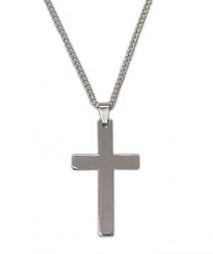 Necklace: Cross Silver 50mm