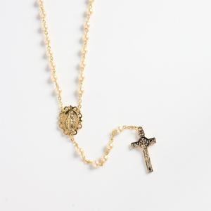 Rosary: Cream with Relic