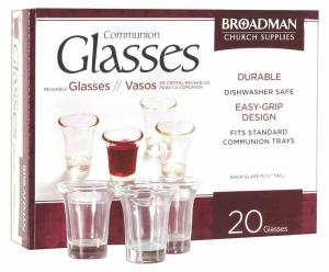 Communion Cups: Reusable Glass Box of 20