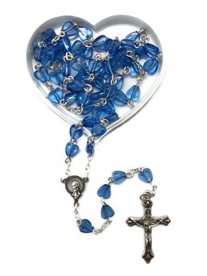 Rosary: Heart Shaped Blue