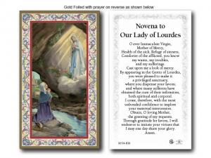 Holy Card: Novena to Our Lady of Lourdes