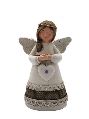 Little Blessing Angel: Light Amethyst Stone