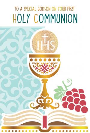 Card: First Holy Communion Chalice Godson