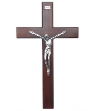 Crucifix: Wall Mahogany 40cm