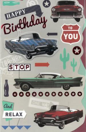 Card: Birthday Vintage Cars