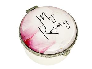 Rosary Box: Porcelain Pink