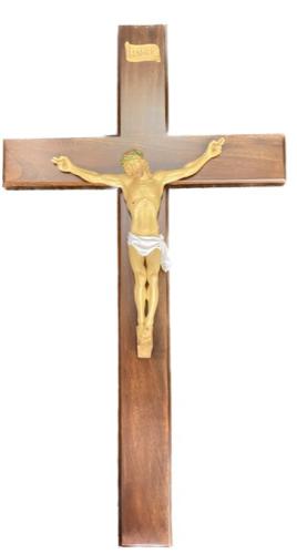 Crucifix: Wall, Mahogany 80cm