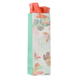 Gift Bag: Thank You Teal Floral