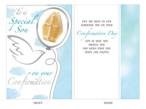 Card: Confirmation Son Embossed