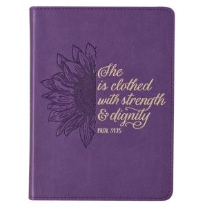 Journal: Strength & Dignity Proverbs 31:25 Purple