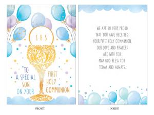 Card: First Holy Communion Special Son