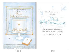 Card: First Holy Communion Congratulations Boy