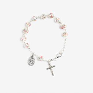 Rosary Bracelet: Crystal Lamp Bead