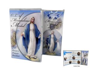 Rosary: Glass Beads with OL Miraculous Medal Prayer Book