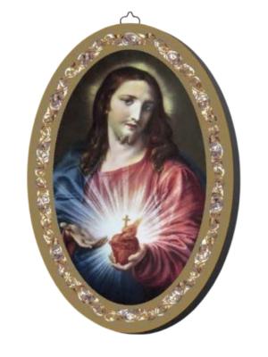 Plaque: Oval - Sacred Heart of Jesus