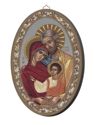 Plaque: Oval Icon - Holy Family