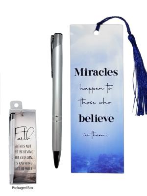 Bookmark & Pen Set: Miracles Happen