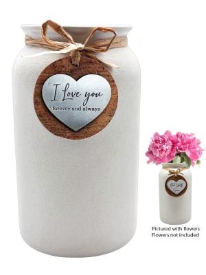 Heartfelt Mason Vase: Love