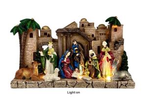 Nativity Scene: All In One with LED Light