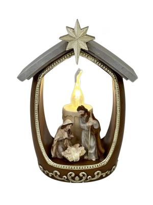 Nativity Scene: Holy Family with Candle