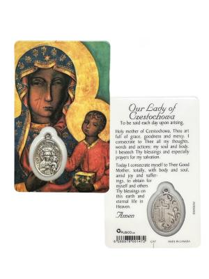 Laminated Card & Medal: Our Lady of Czestochowa