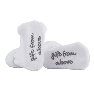 Baby Socks: Gift From Above - White