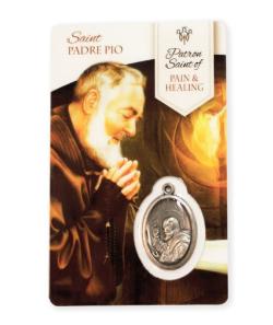 Laminated Card & Medal: Padre Pio