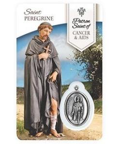 Laminated Card & Medal: St Peregrine