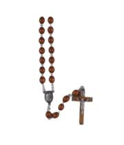 Rosary: Oval Wood Brown (RX202FDN)