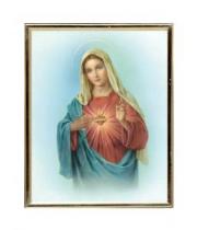 Plaque: Gold Mylar Immaculate Heart of Mary (PL10802)