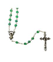 Rosary: Aurora Borealis Green 5mm bead (RX905G)