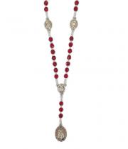 Rosary: Seven Dolor Glass, Red (RX325ADR)